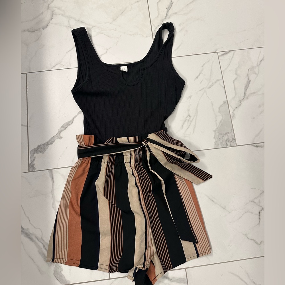 Striped romper